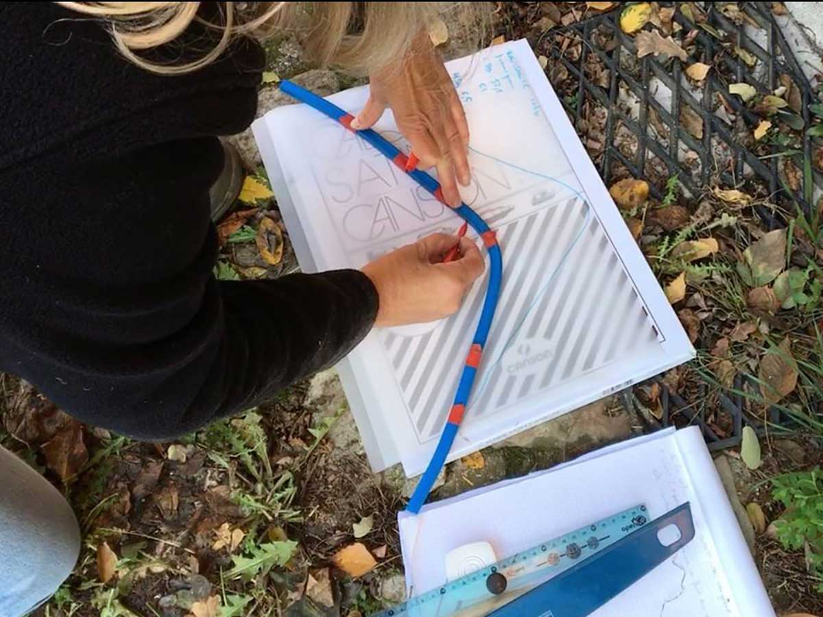 Prise du mesure du dos lors du projet Typologie de dos