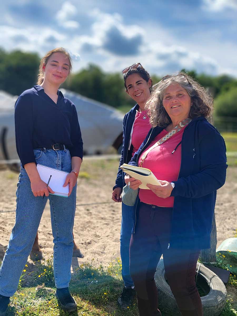 L'équipe du projet de recherche participative Masques et chevaux